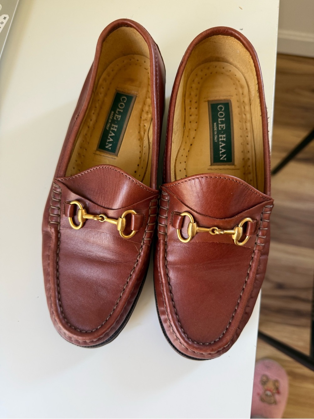 Cole Haan Brown Leather Women's Bit Loafers
